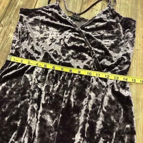 KENDALL & Kylie Gunmetal Velvet Romper Playsuit - Picture 14 of 14